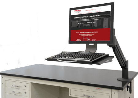 Monitor and Keyboard Arms Improve Workstation Ergonomics