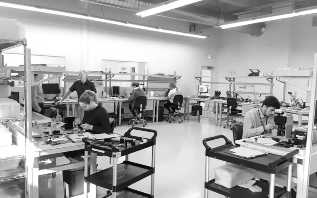 Medical/lab assembly production hub — genuine WMS lifestyle photo